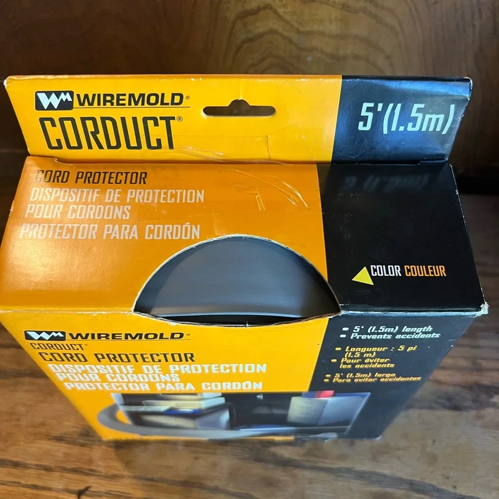 NWT Wiremold Corduct Cord Protector. 5feet. Gray